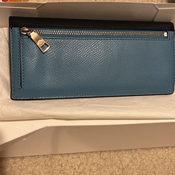 Coach Blue Long Wallet Purse - Picture 3 of 7